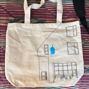 Blue bottle Tokyo Canvas Tote Bag with House Design